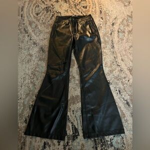 Hollister Black Faux Leather Pants
